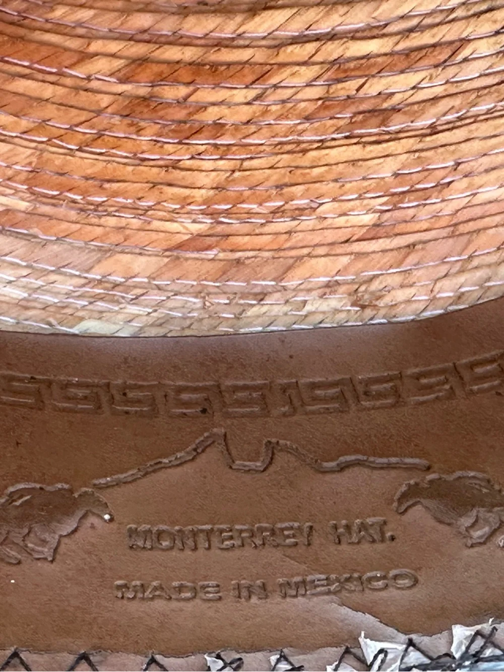 Vintage Larry Mahan 15X Straw Cowboy Hat Cattleman Crease Made in USA